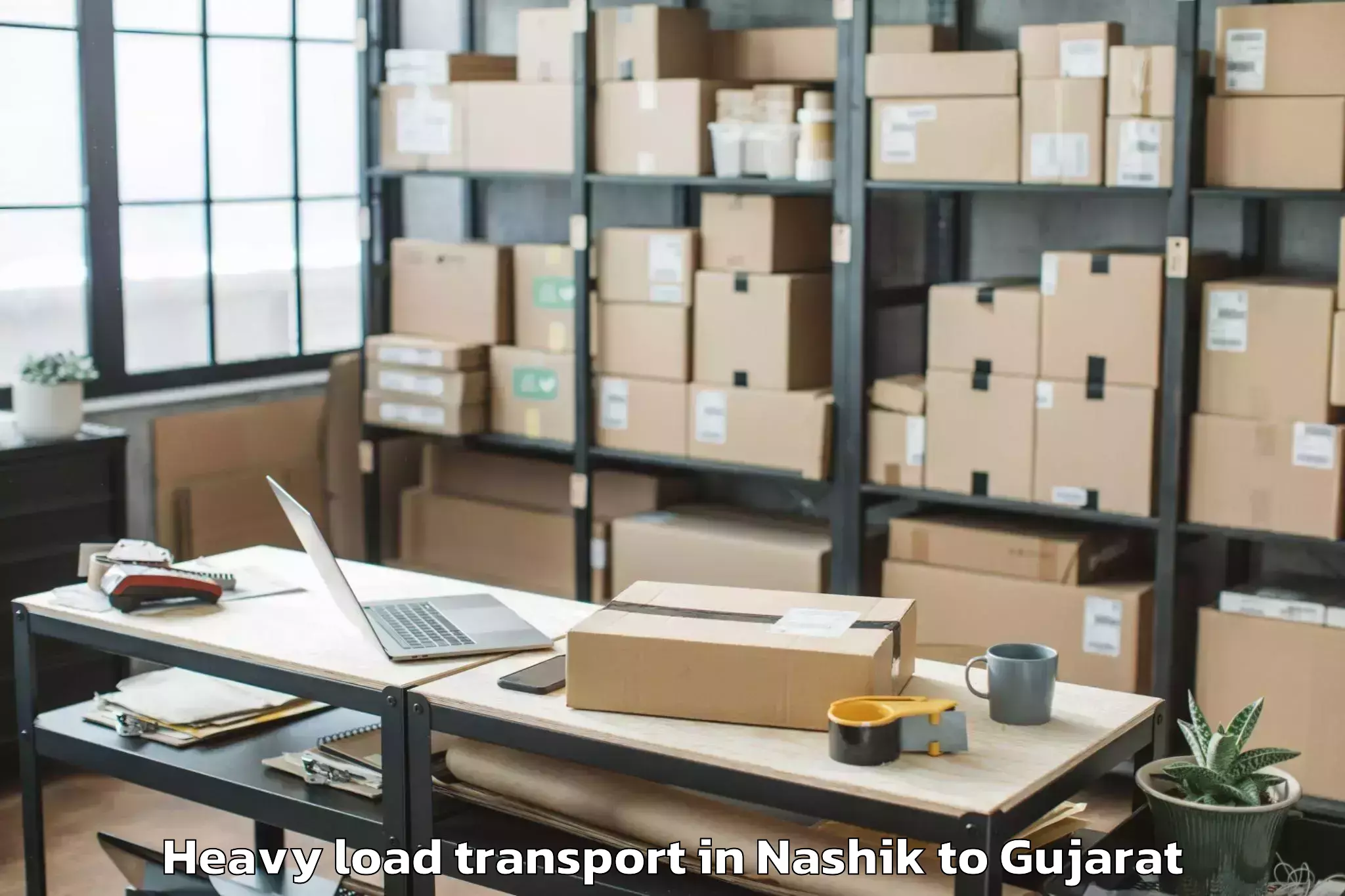 Top Nashik to Rk University Rajkot Heavy Load Transport Available